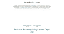 Desktop Screenshot of frederikaalund.com